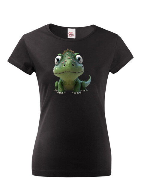 Dámské tričko s krátkým rukávem – T-rex se zlobí