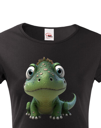 Dámské tričko s krátkým rukávem – T-rex se zlobí