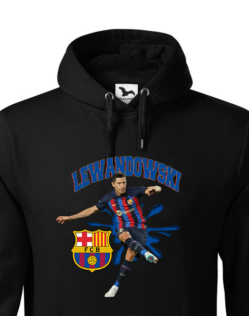 Pánská mikina s kapucí Robert Lewandowski Barcelona