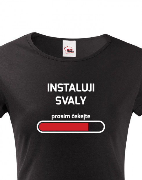 Dámské tričko Instaluji svaly