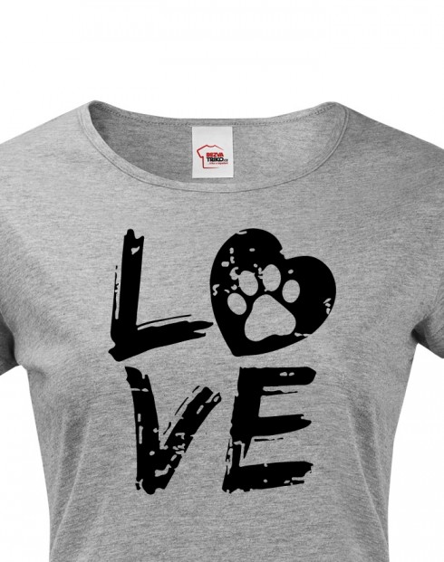 Dámské tričko s krátkým rukávem Dog Love