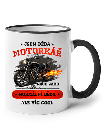 Keramický hrnek Děda motorkář
