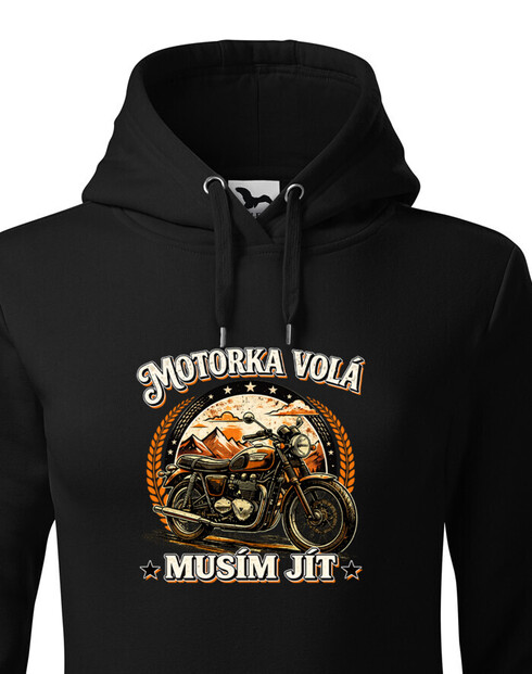 Dámská mikina s kapucí Motorka volá