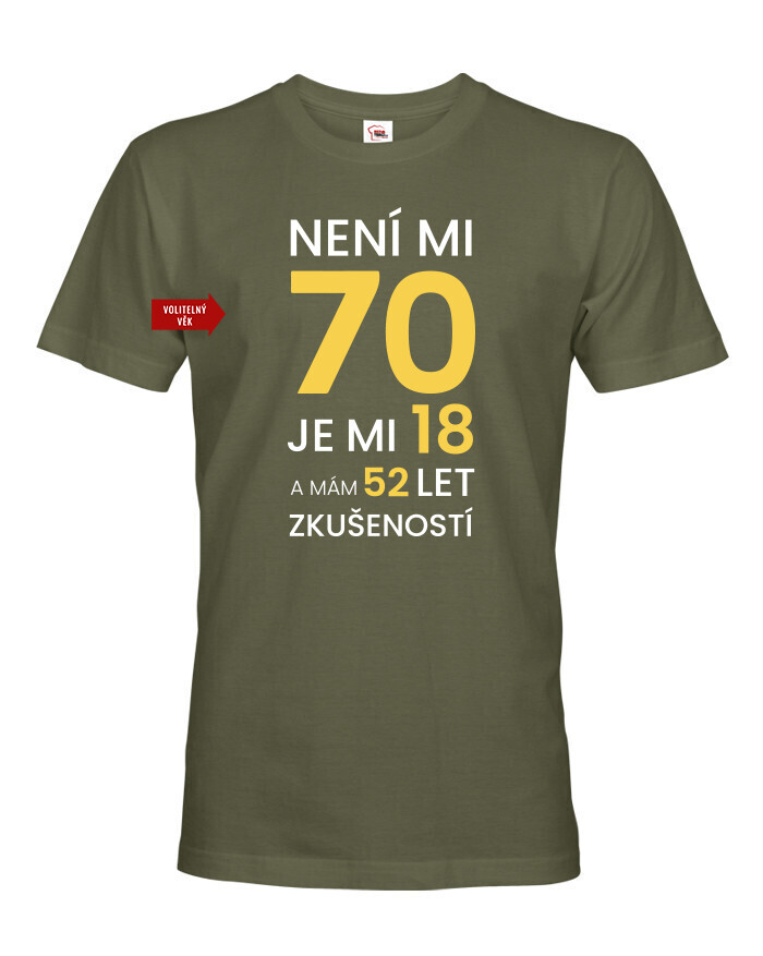 Pánské tričko k 70. narozeninám