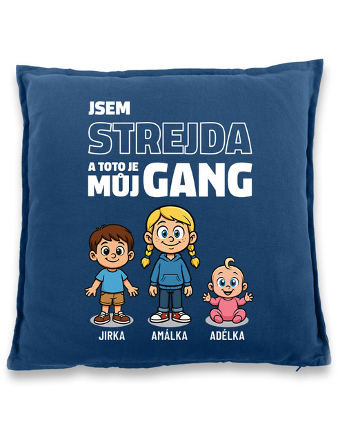Polštář Jsem strejda a toto je můj gang