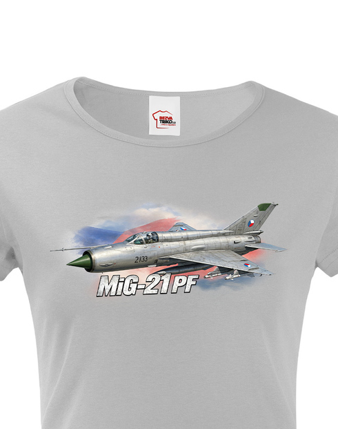 Dámské tričko MiG-21 MF 5303 – československé letectvo