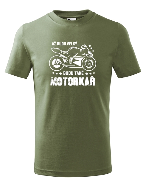 Dětské tričko Až budu velky...Budu také motorkář