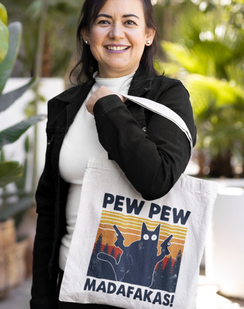 Plátěná taška Pew Pew madafakas!