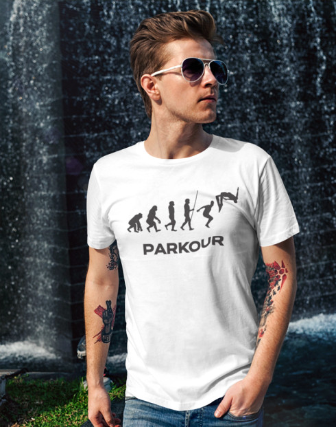 Pánské tričko - Parkour evoluce