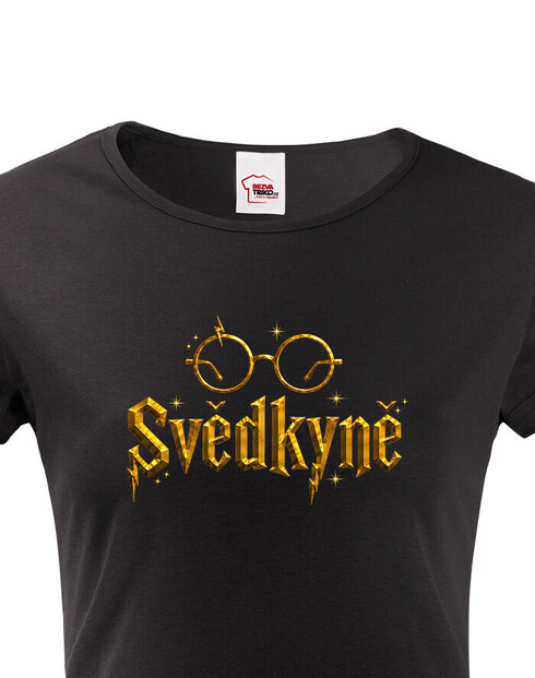 Dámské tričko na rozlučku Svědkyně - Kouzelnický motiv
