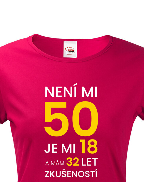 Dámské tričko k 50. narozeninám