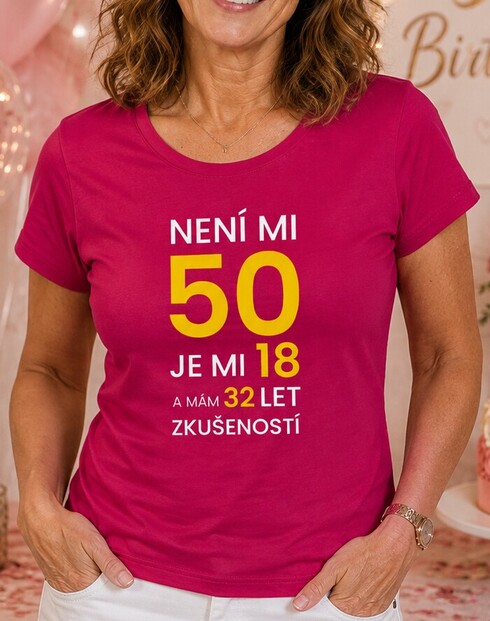 Dámské tričko k 50. narozeninám