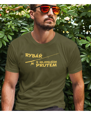 Rybářské tričko Rybář s nejdelším prutem