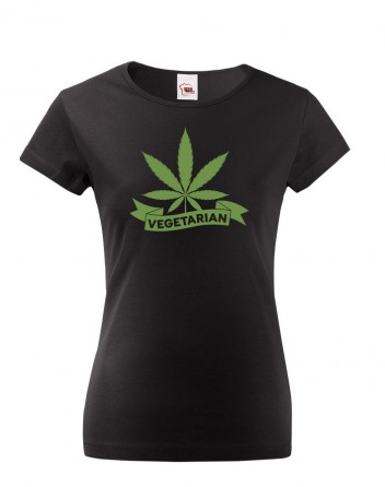 Dámské tričko - Weed vegetarian