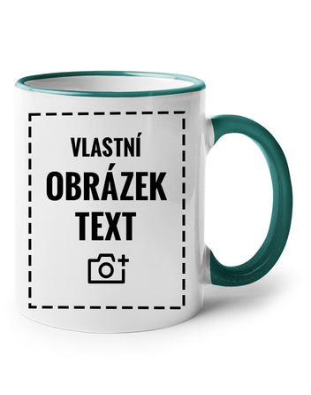 Keramický hrnek s barevným uchem Vlastní potisk