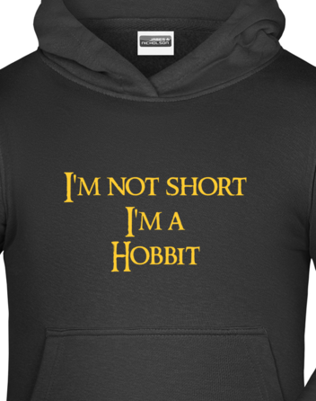 Dětská mikina s kapucí I'm Not Short I'm a Hobbit