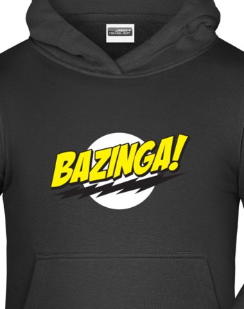 Dětská mikina s kapucí Bazinga – Teorie velkého třesku
