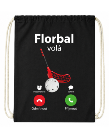 Bavlněný vak na záda Florbal volá