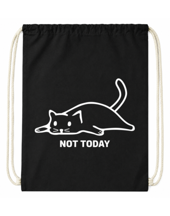Bavlněný vak na záda Not today – kočka