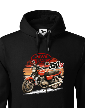 Pánská mikina s kapucí JAWA 350 TS