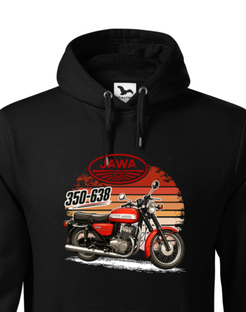 Pánská mikina s kapucí JAWA 350/638