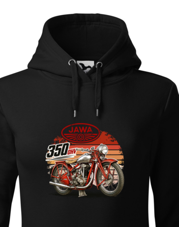 Dámská mikina s kapucí JAWA 350 OHV