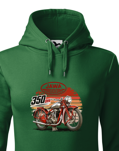 Dámská mikina s kapucí JAWA 350 OHV