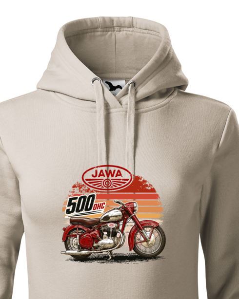 Dámská mikina s kapucí JAWA 500 OHC