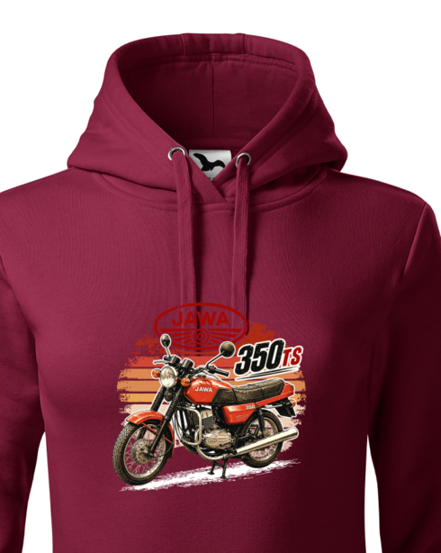 Dámská mikina s kapucí JAWA 350 TS