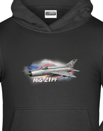 Dětská mikina s kapucí MiG-21 MF 5303