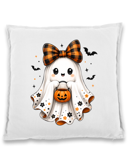 Bavlněný polštář Halloween - Duch