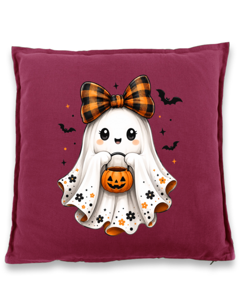 Bavlněný polštář Halloween - Duch