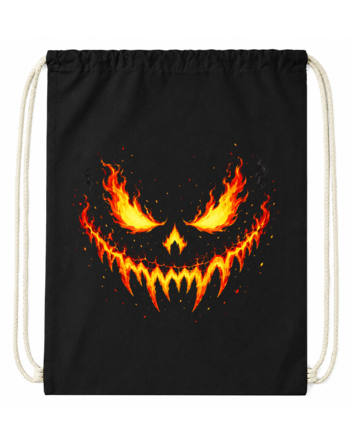 Bavlněný vak na záda Halloween - Ohnivá tvář