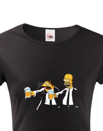 Dámské tričko s krátkým rukávem Homer Pulp Fiction