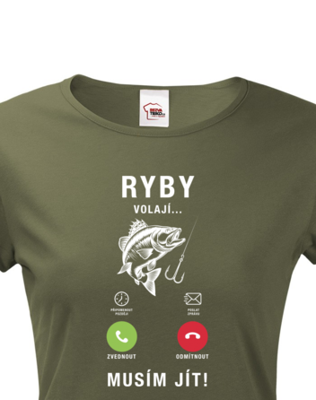 Dámské tričko s krátkým rukávem Ryby volají