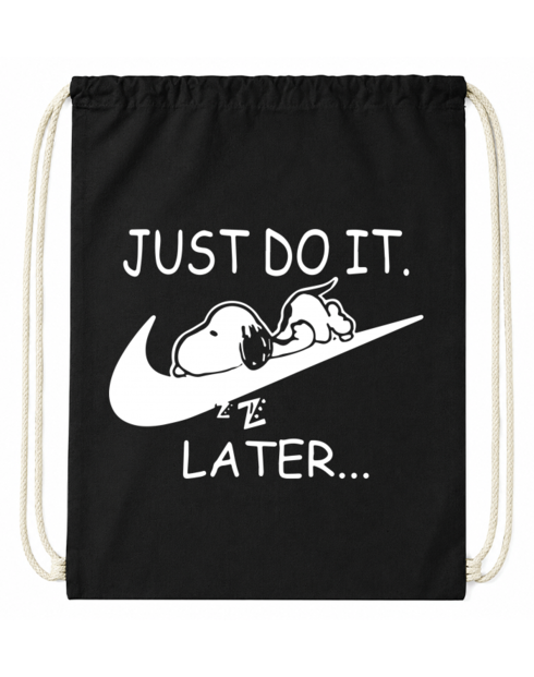 Bavlněný vak na záda Just do it later