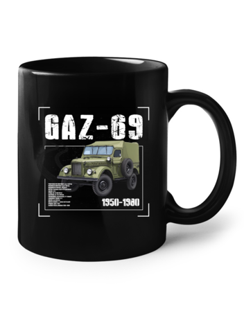 Keramický hrnek černý GAZ-69