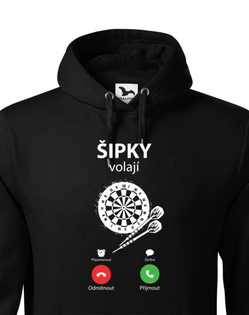 Pánská mikina s kapucí Šipky volají