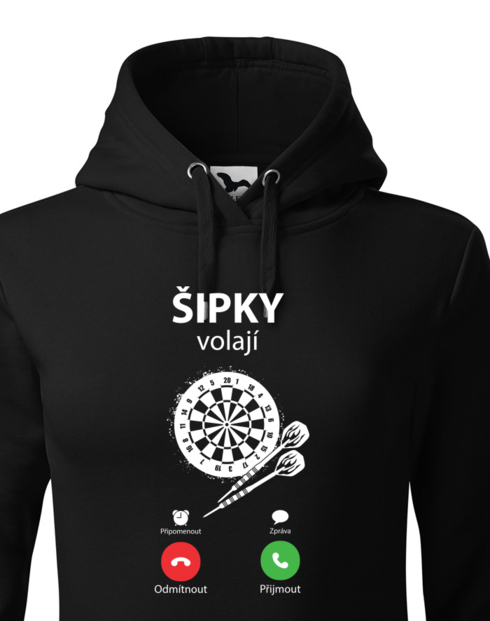 Dámská mikina s kapucí Šipky volají