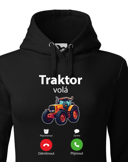 Dámská mikina s kapucí Traktor volá