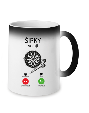 Magický měnící se hrnek Šipky volají