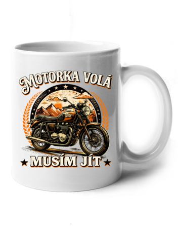 Keramický hrnek Motorka volá