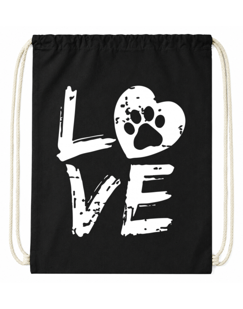 Bavlněný vak na záda Dog Love