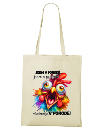 Nákupní taška Slepice - Jsem v pohodě