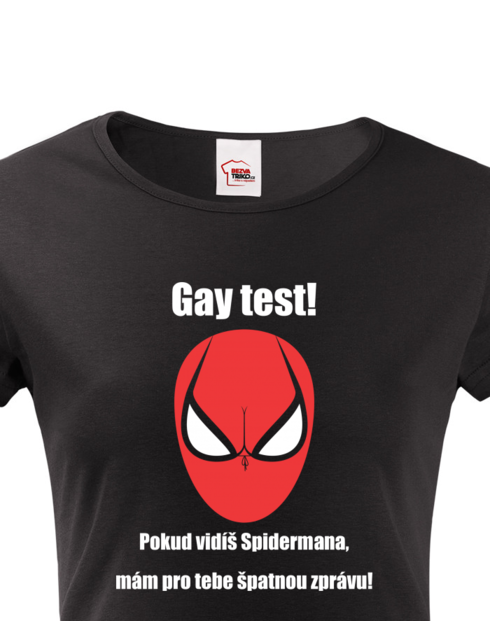 Dámské tričko s krátkým rukávem Gay test