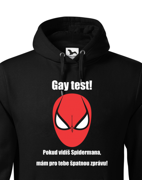 Pánská mikina s kapucí Gay test
