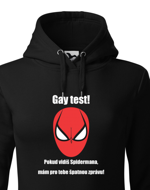 Dámská mikina s kapucí Gay test – Spiderman