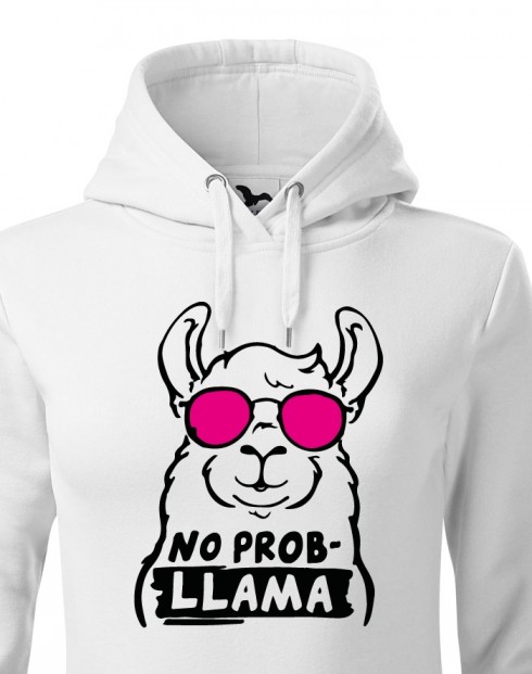 Dámská mikina s kapucí No Prob-Llama