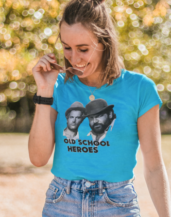 Dámské tričko Bud Spencer a Terence Hill Old School Heroes