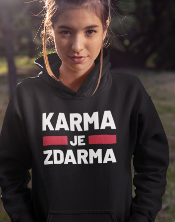 Dámská mikina s kapucí Karma je zdarma